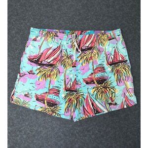Island Life by Catalina Pattern Swim Shorts - Sz M with Liner
